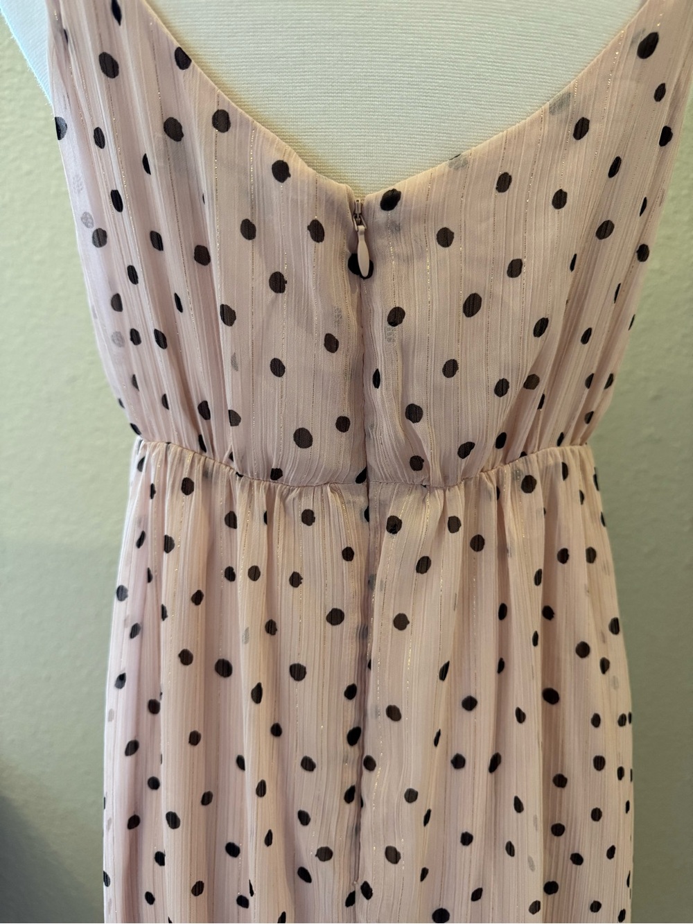 Madewell Pink Ruffle-Strap Wrap Dress in "Inkspot Dots" Sz 4 - Picture 7 of 11